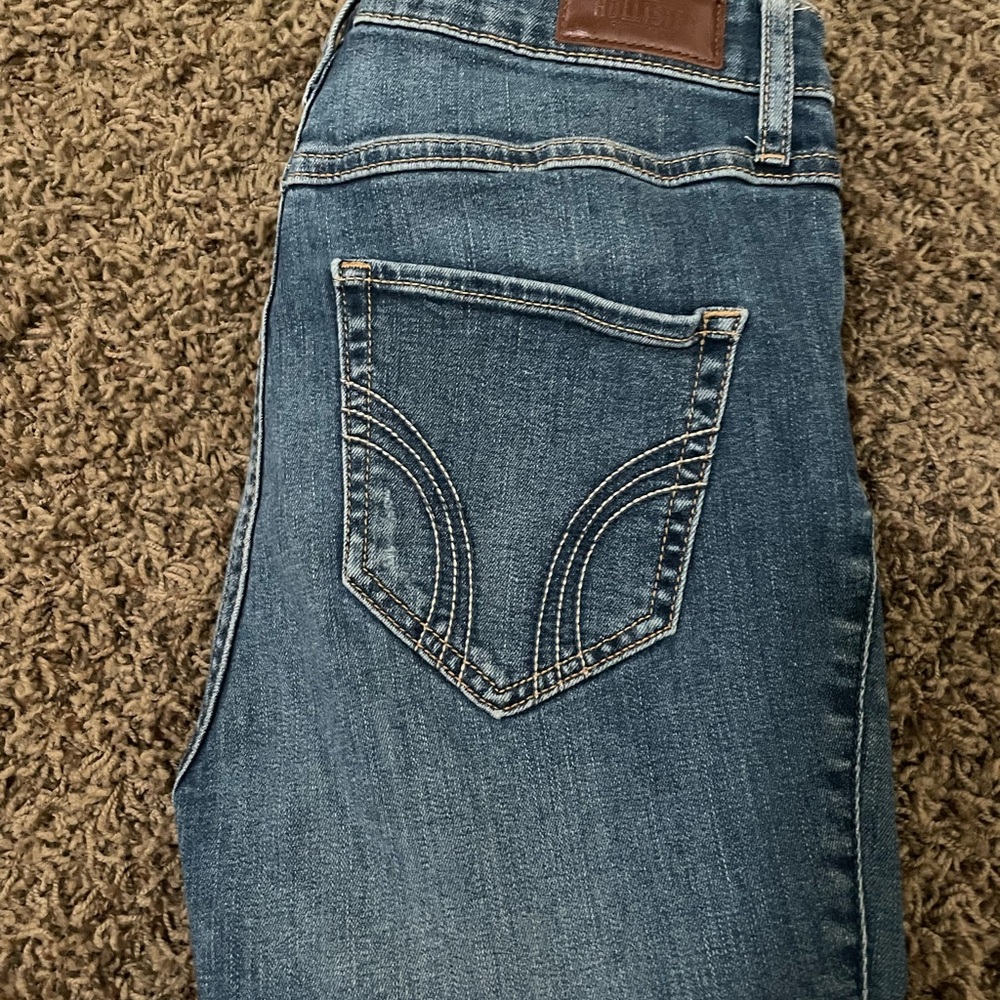 Hollister Blue Straight Leg Jeans Classic Medium Wash